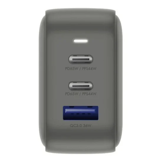 Energea Travelworld Gan66, 2C1A Pd/Pps/Qc3.0 Wall Charger,66W (Us+Uk+Eu+Au) - Gun